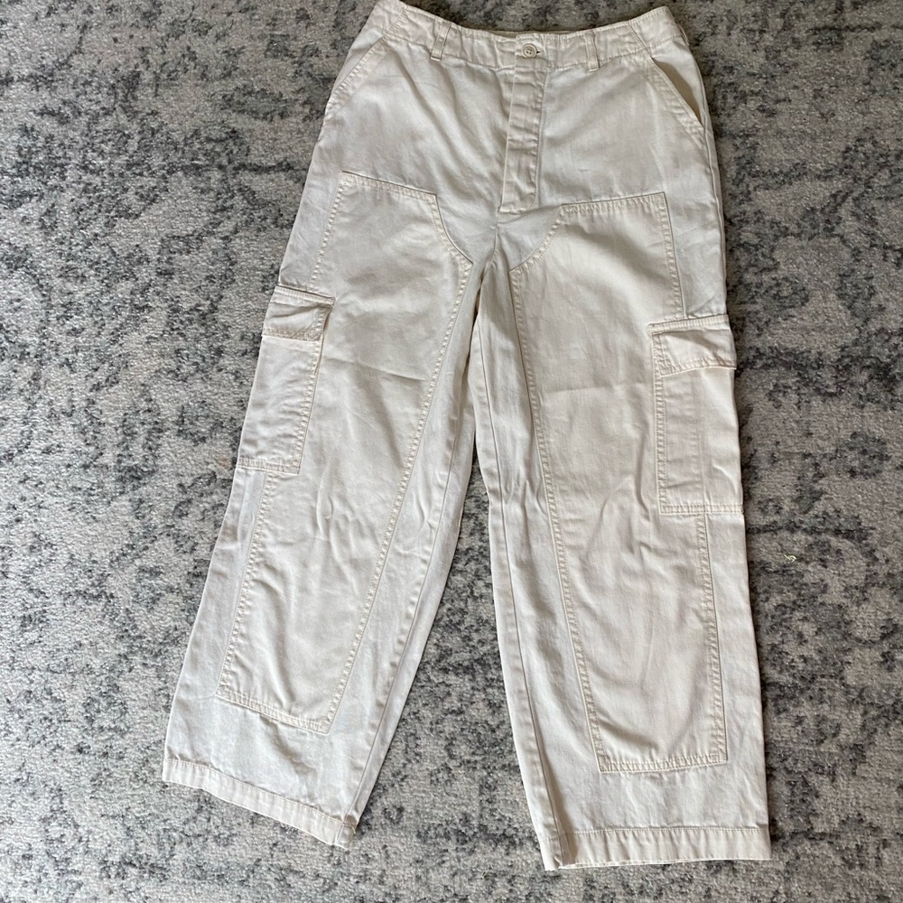 target cream cargo pants with detail size 6